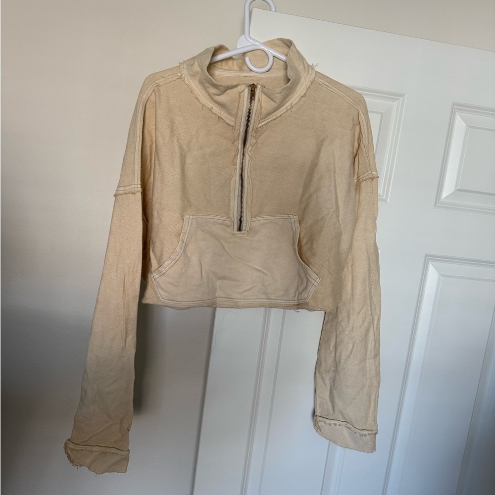 We The Free Cream Quarter-Zip Top